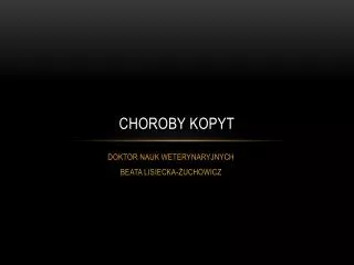 choroby kopyt