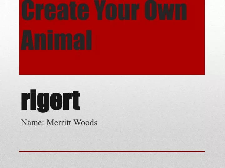 create your own animal rigert