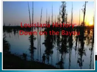 Louisiana History: Down on the Bayou
