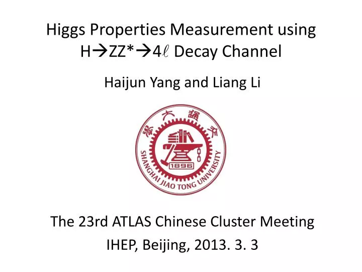 higgs properties measurement using h zz 4 l decay channel