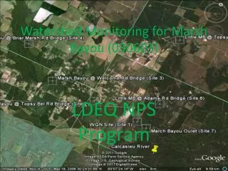 Watershed Monitoring for Marsh Bayou (030603)