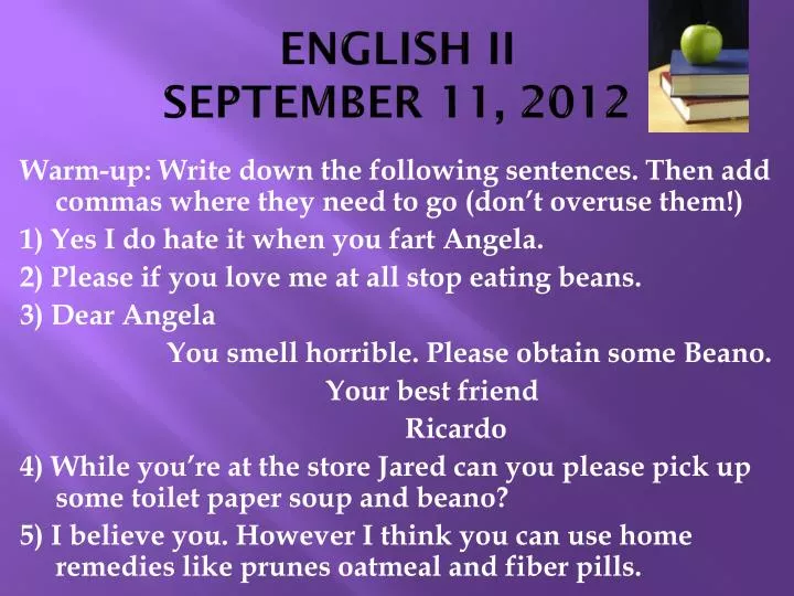 english ii september 11 2012