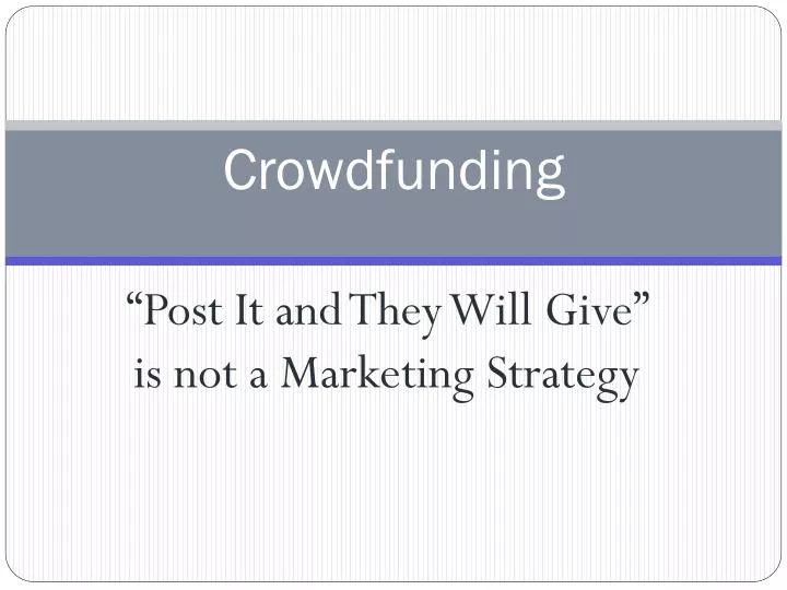 crowdfunding