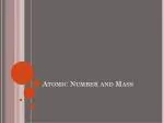 Atomic Number and Mass - slide 1