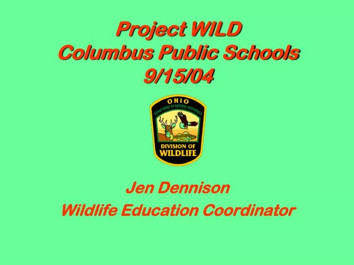 project wild columbus public schools 9 15 04