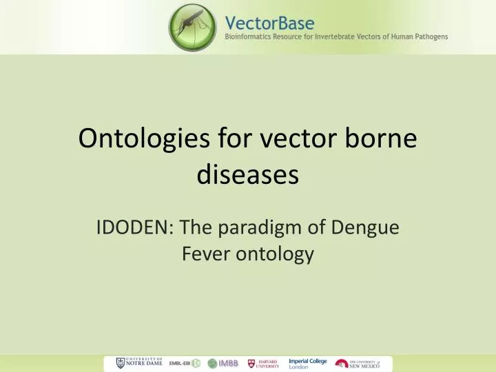 ontologies for vector borne diseases