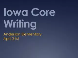 Iowa Core Writing