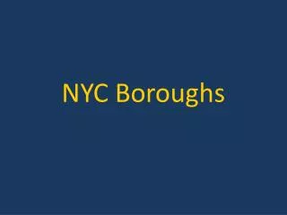 NYC Boroughs