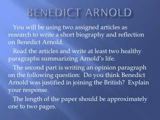 Benedict Arnold