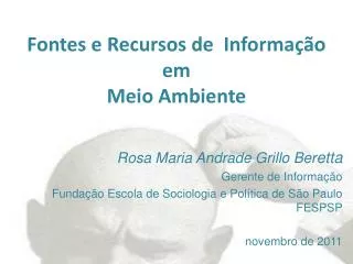 fontes e recursos de informa o em meio ambiente
