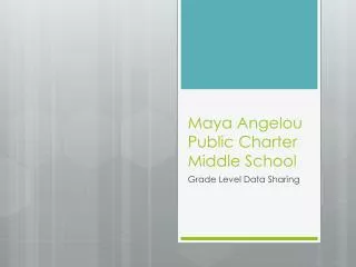 Maya Angelou Public Charter Middle School
