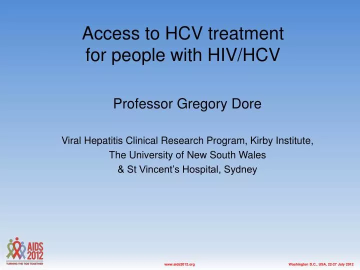 access to hcv treatment for people with hiv hcv