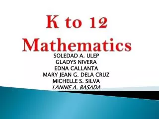 K to 12 Mathematics