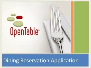 Dining Reservation Application