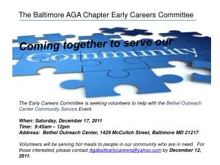The Baltimore AGA Chapter Early Careers Committee