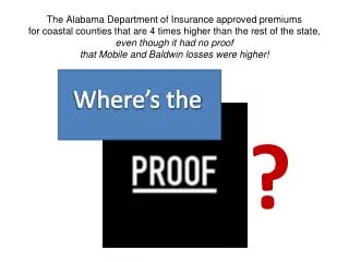 The Alabama Department of Insurance approved premiums