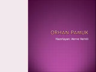 orhan pamuk