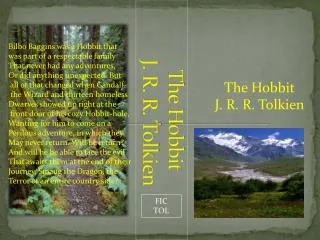 The Hobbit J. R. R. Tolkien