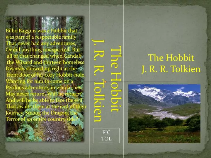 the hobbit j r r tolkien