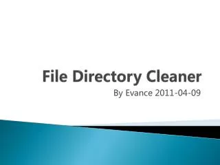 file directory cleaner