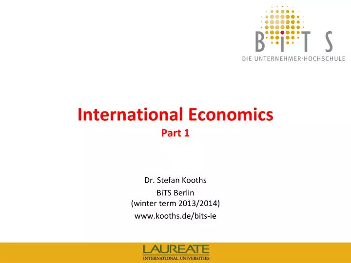 international economics part 1