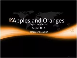 Apples and Oranges