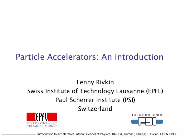 particle accelerators an introduction