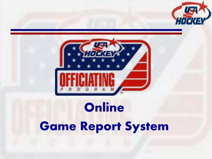 online game report system