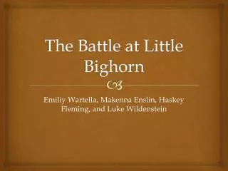 The Battle at Little Bighorn