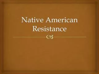 native american resistance