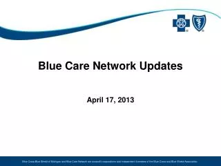 Blue Care Network Updates