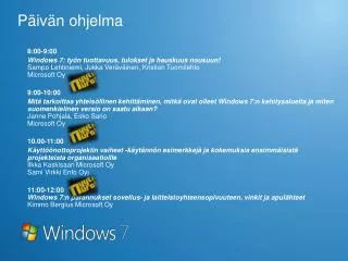 p iv n ohjelma