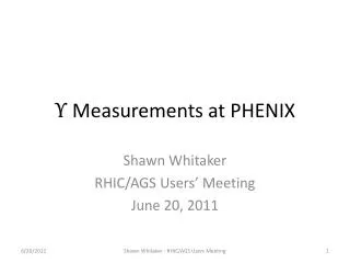 ? Measurements at PHENIX
