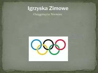 igrzyska zimowe
