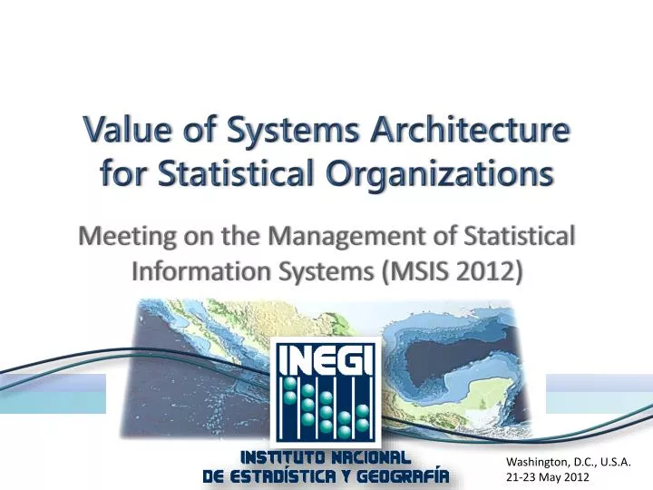 value of systems architecture for statistical organizations