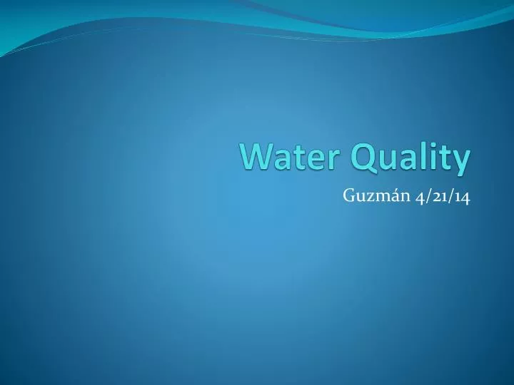 water quality