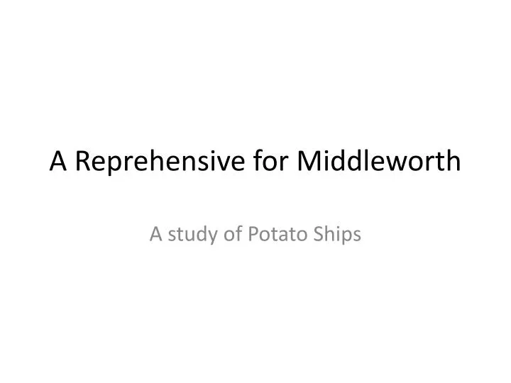 a reprehensive for middleworth
