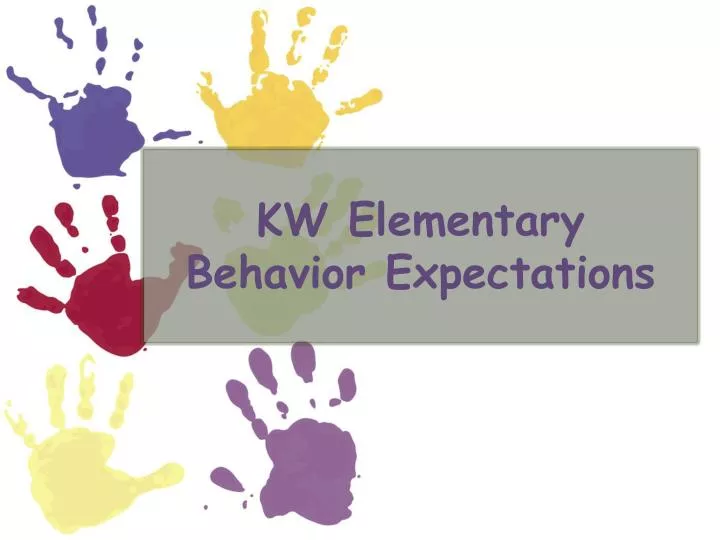 kw elementary behavior expectations