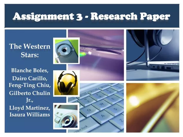 assignment 3 research paper
