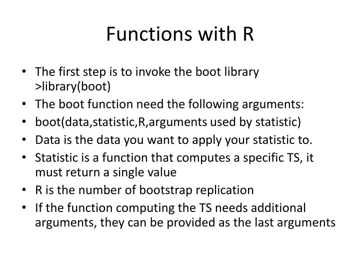 functions with r