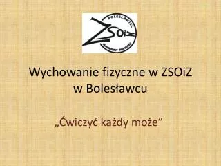 Wychowanie fizyczne w ZSOiZ w Bolesławcu