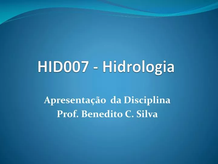 hid007 hidrologia