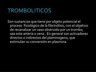 tromboliticos