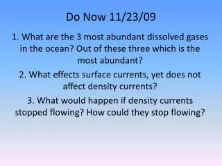 do now 11 23 09