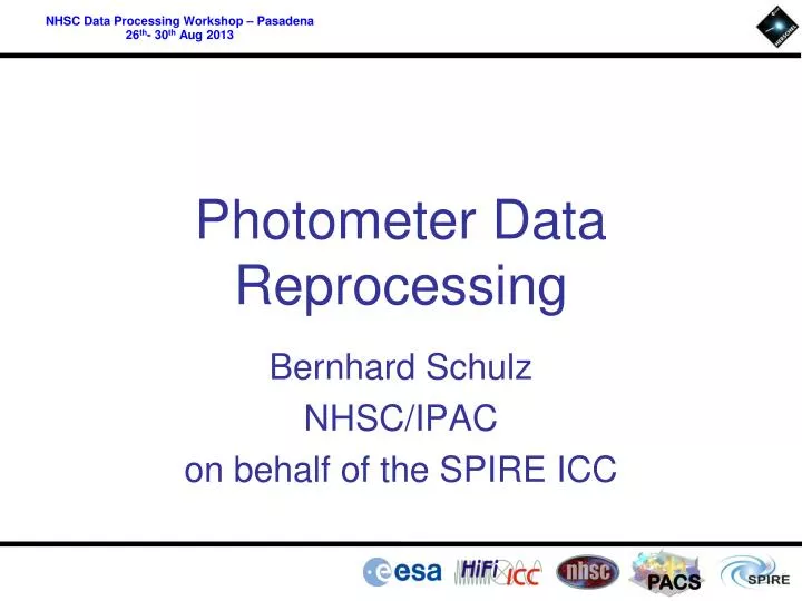 photometer data reprocessing