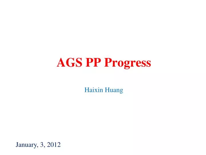 ags pp progress