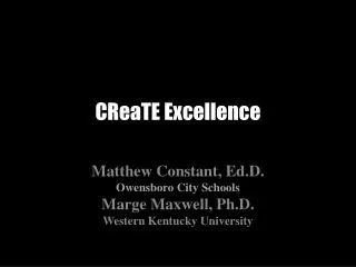 CReaTE Excellence