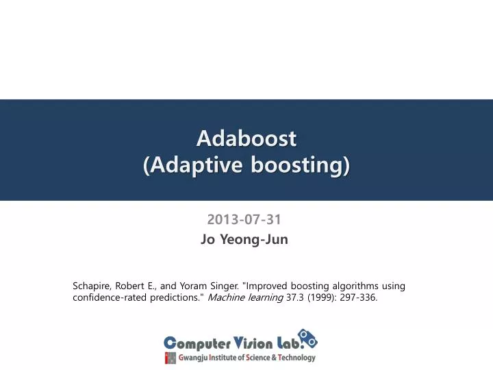 adaboost adaptive boosting