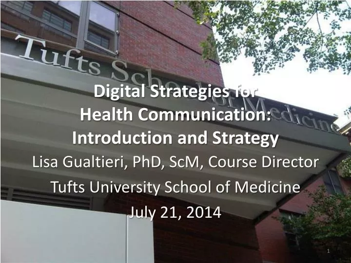 digital strategies for health communication introduction and strategy