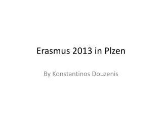 Erasmus 2013 in Plzen